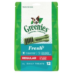 GREENIES™ Fresh Regular Dental Dog Treats 340g (12 Treats) image