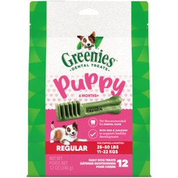 GREENIES™ Puppy 6 Months+ Original Regular Dental Dog Treats 340g (12 Treats) image