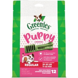 GREENIES™ Puppy 6 Months+ Original Regular Dental Dog Treats 340g (12 Treats) image