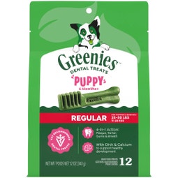 GREENIES™ Puppy 6 Months+ Original Regular Dental Dog Treats 340g (12 Treats) image