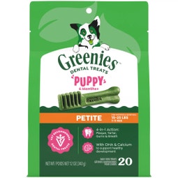 GREENIES™ Puppy 6 Months+ Original Petite Dental Dog Treats 340g (20 Treats) image