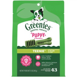 GREENIES™ Puppy 6 Months+ Original Teenie Dental Dog Treats 340g (43 Treats) image