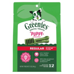 GREENIES™ Puppy 6 Months+ Original Regular Dental Dog Treats 340g (12 Treats) image