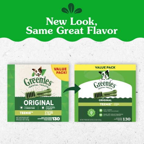 GREENIES™ Original TEENIE™ Dental Dog Treats Value Pack 1.02kg (129 Treats) image 1