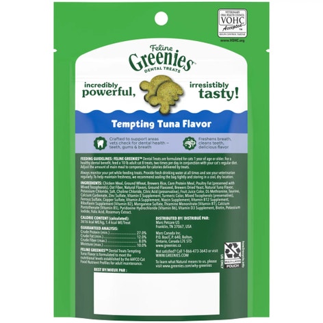 FELINE GREENIES™ Tempting Tuna Dental Cat Treats 60g image 1