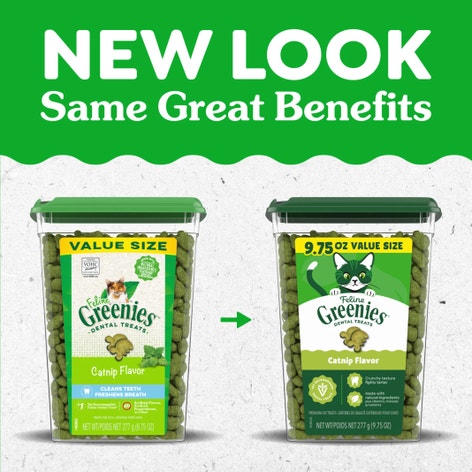 FELINE GREENIES™ Catnip Dental Cat Treats 277g image 1