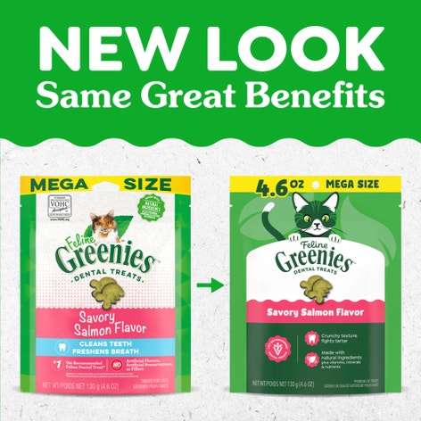 FELINE GREENIES™ Savoury Salmon Dental Cat Treats 130g image 1
