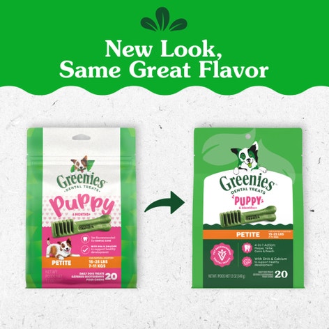 GREENIES™ Puppy 6 Months+ Original Petite Dental Dog Treats 340g (20 Treats) image 1