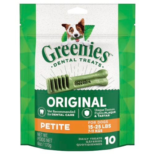 image GREENIES__Original_Petite_Dental_Dog_Treat_10_pk_Pouch_170g-1-removebg-preview