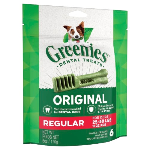 image GREENIES__Original_Regular_Dental_Dog_Treat_6_pk_Pouch_170g-0-removebg-preview_0