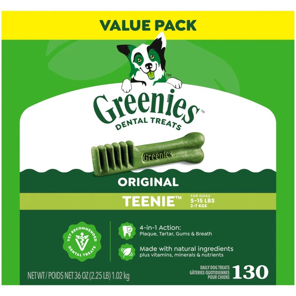GREENIES™ Original TEENIE™ Dental Dog Treats Value Pack 1.02kg (129 Treats) image 1