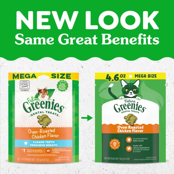 FELINE GREENIES™ Oven-Roasted Chicken Dental Cat Treats 130g image 3