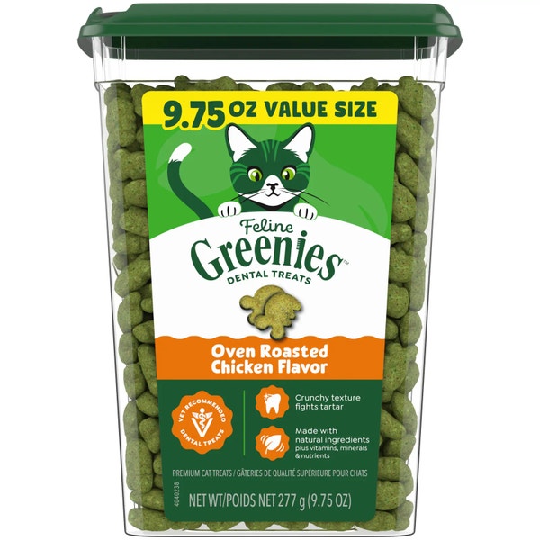 FELINE GREENIES™ Oven-Roasted Chicken Dental Cat Treats 277g image 1