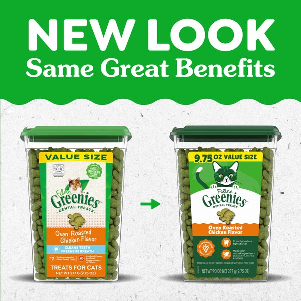 FELINE GREENIES™ Oven-Roasted Chicken Dental Cat Treats 277g image 3