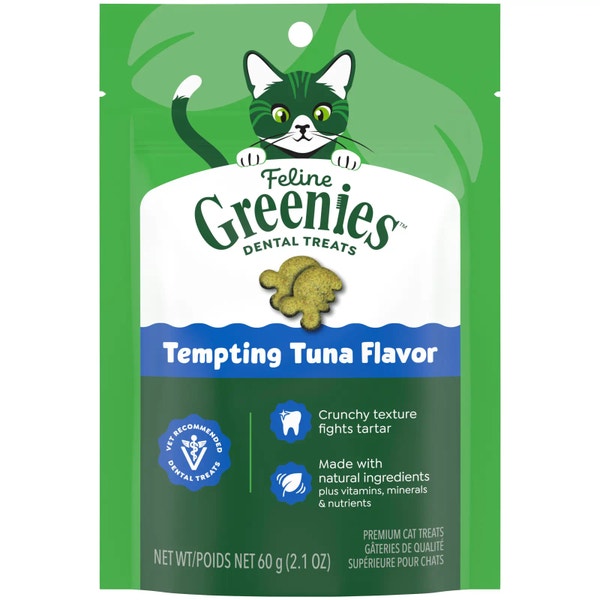 FELINE GREENIES™ Tempting Tuna Dental Cat Treats 60g image 1