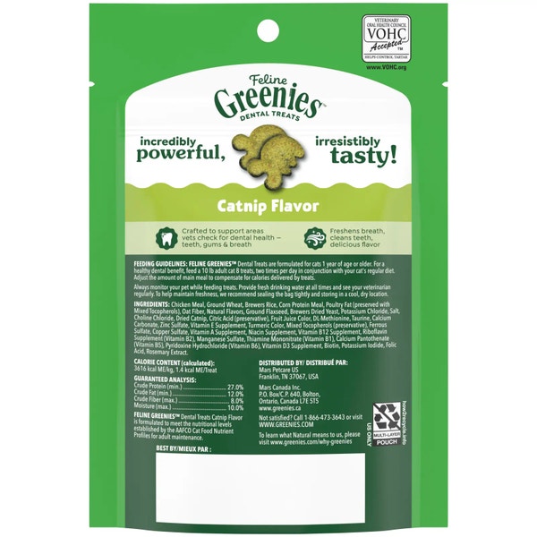 FELINE GREENIES™ Catnip Dental Cat Treats 60g image 2