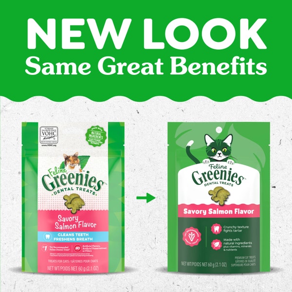 FELINE GREENIES™ Savoury Salmon Dental Cat Treats 60g image 3