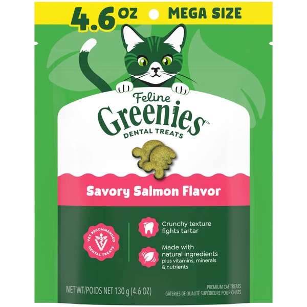 FELINE GREENIES™ Savoury Salmon Dental Cat Treats 130g image 1