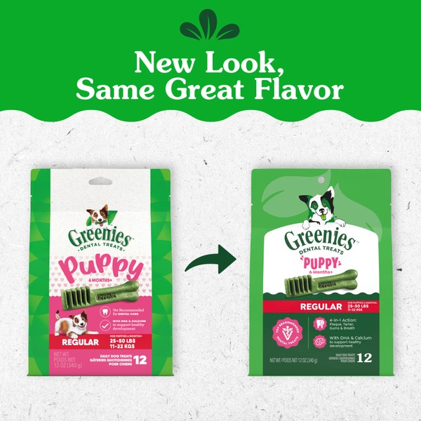 GREENIES™ Puppy 6 Months+ Original Regular Dental Dog Treats 340g (12 Treats) image 3