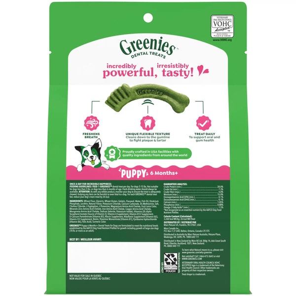 GREENIES™ Puppy 6 Months+ Original Teenie Dental Dog Treats 340g (43 Treats) image 2