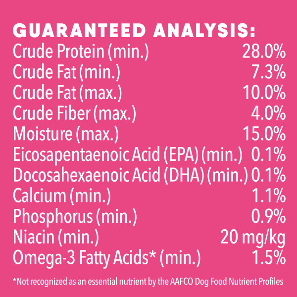 GREENIES™ Puppy 6 Months+ Original Teenie Dental Dog Treats 340g (43 Treats) guaranteed analysis image