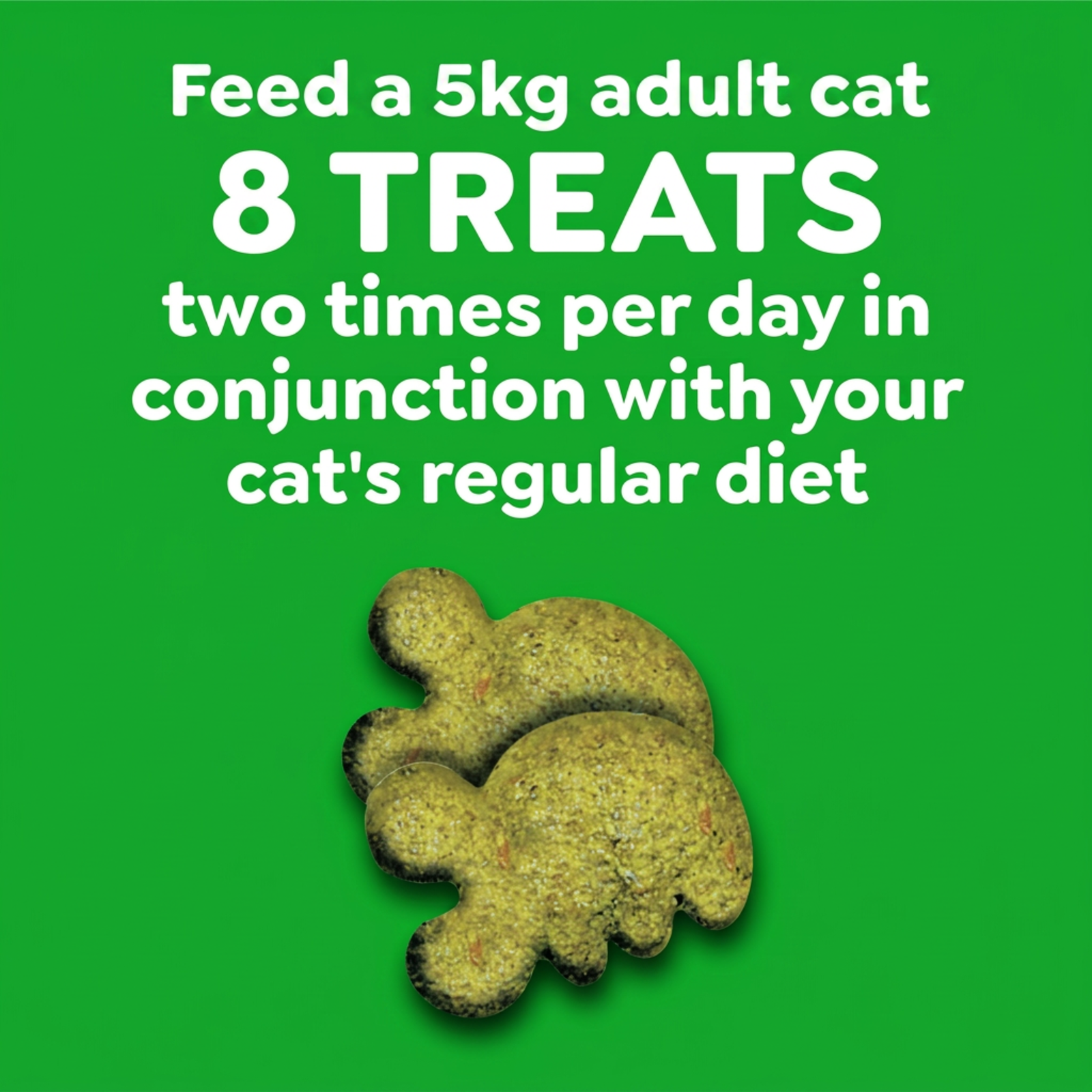 FELINE GREENIES™ Savoury Salmon Dental Cat Treats 60g feeding guidelines image